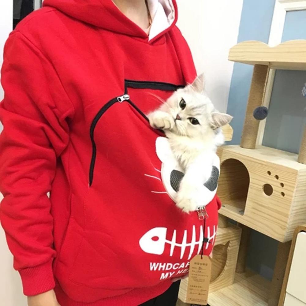 Cat Lovers Hoodie Kangaroo Dog