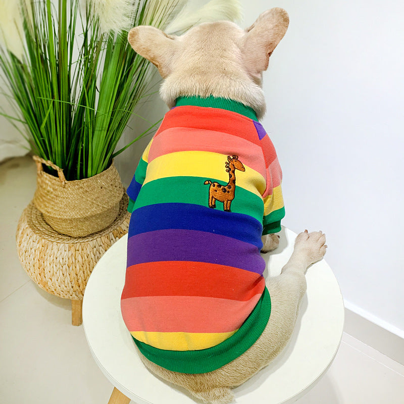 Rainbow Pet Clothing Plus Velvet