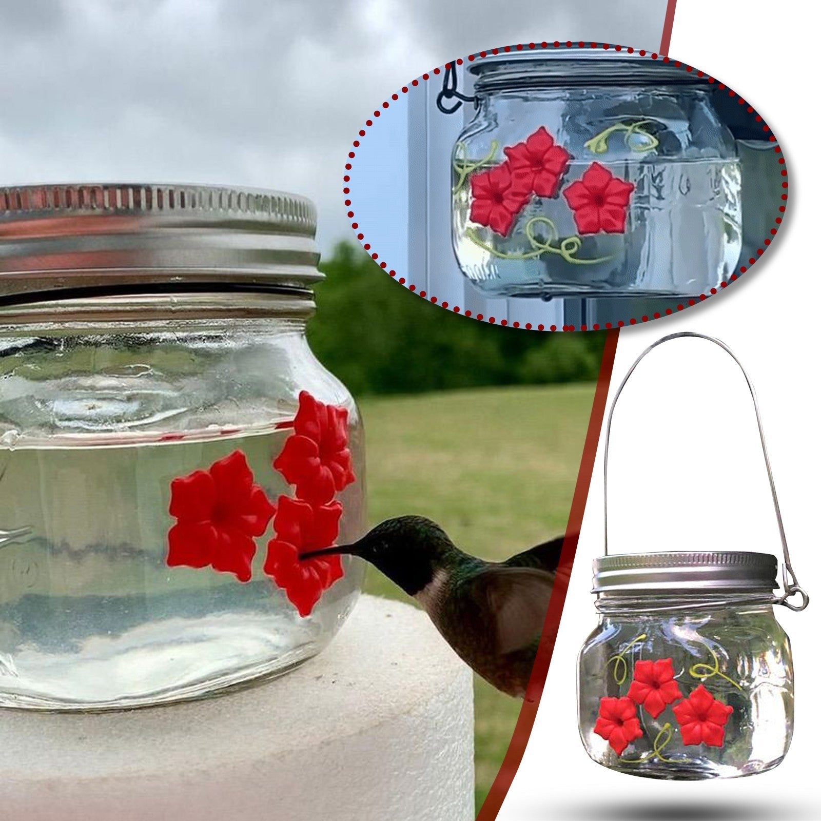 Feeder Plastic Flower Bird Feeder