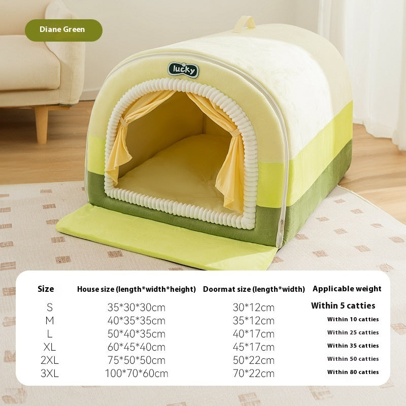 Autumn And Winter Large Dog Painted Pet Bed