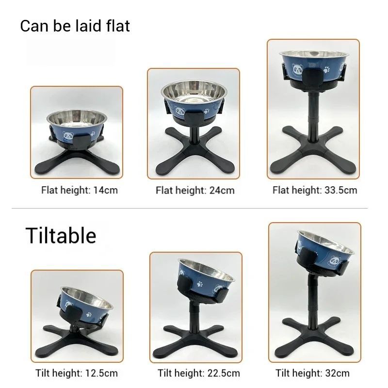 Adjustable Elevated Dog Food Bowls