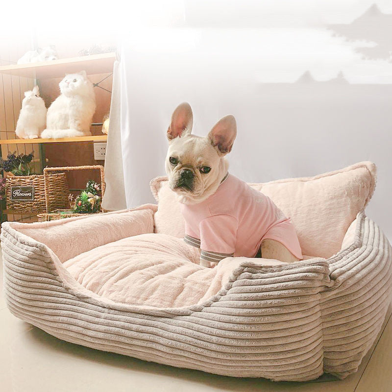 Plush Warm Pet Kennel Dog Bed
