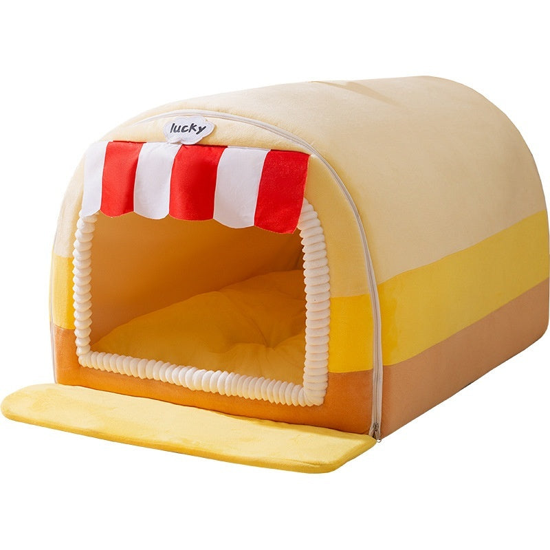 Autumn And Winter Large Dog Painted Pet Bed