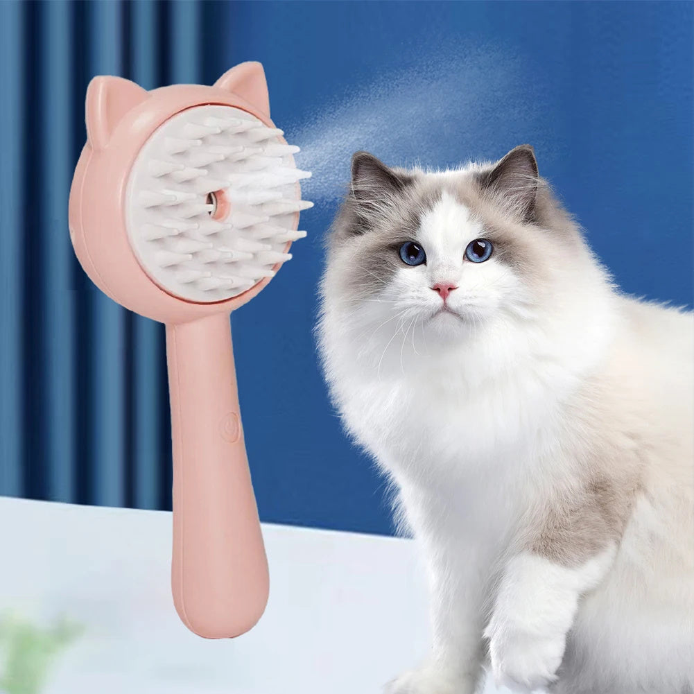 Hair Cleaning Brush With Mist Cat Grooming
