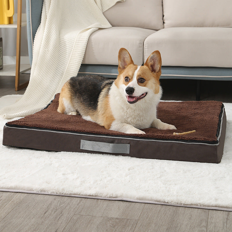 Plush Memory Foam Dog Bed