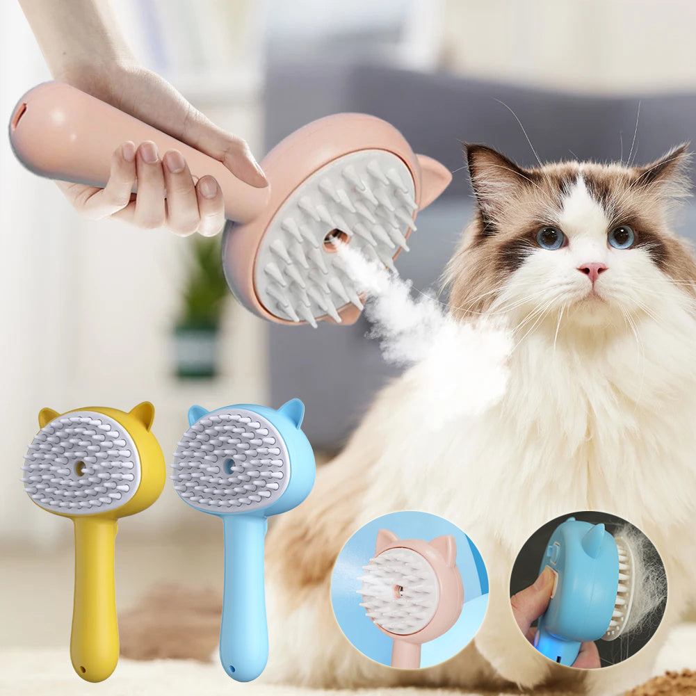 Hair Cleaning Brush With Mist Cat Grooming